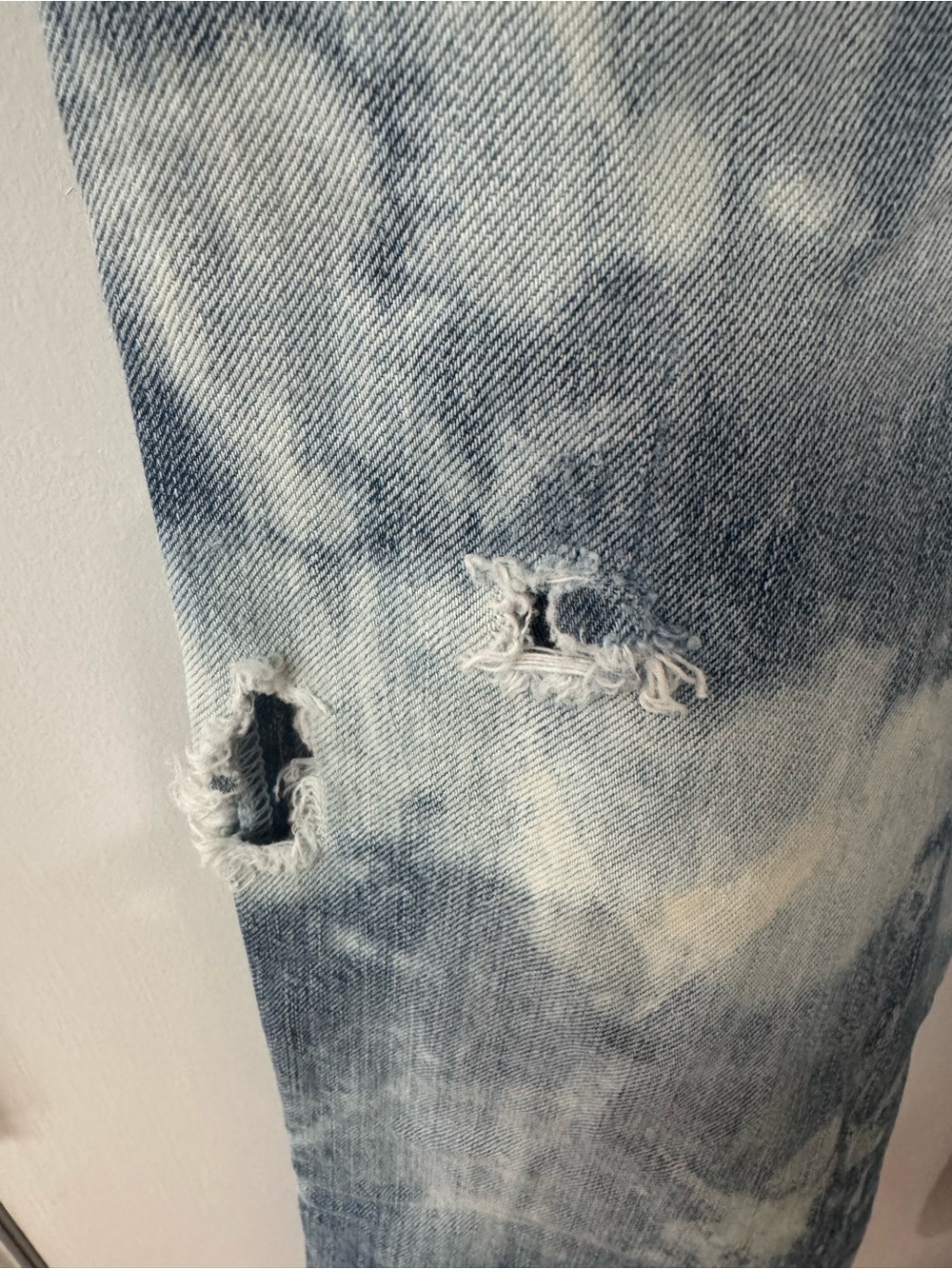 Men's RL Polo Bleached Blue Tie-Dye Jeans - Picture 8 of 8